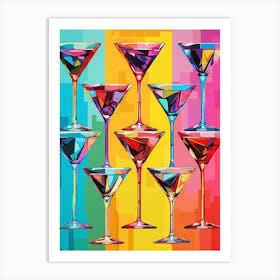 Retro Martini Pop Art Inspired 3 Art Print