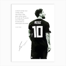 Lionel Messi Soccer Art Print