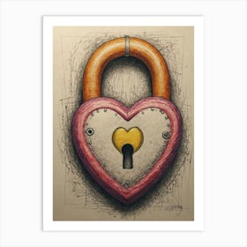 Heart Lock 7 Art Print