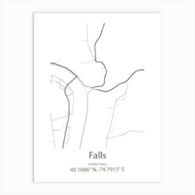 Falls Church,United States Minimalist Map 1 Art Print