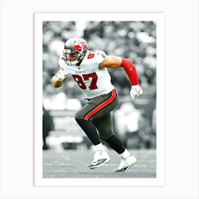 Rob Gronkowski Tampa Bay Buccaneers Art Print