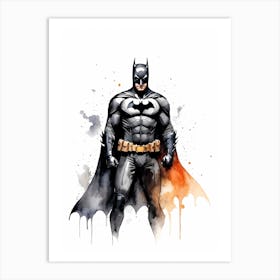 Batman Watercolor Painting (11) Art Print