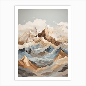 Abstract Mountains Art Print