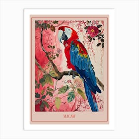 Floral Animal Painting Macaw 2 Poster Art Print