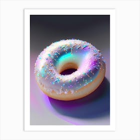 Powdered Sugar Donut Holographic 1 Art Print