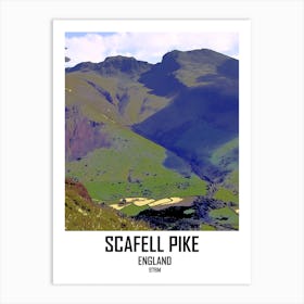 Scafell Pike, Mountain, Lake District, Nature, Art, Wall Print Art Print