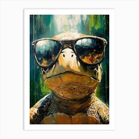 Sea Turtle In Sunglasses 7 Art Print