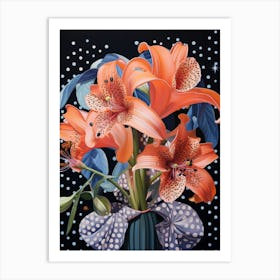 Surreal Florals Amaryllis 2 Flower Painting Art Print