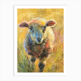 Lamb In The Grass 2 Art Print