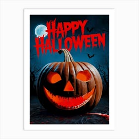 Happy Halloween Jack O’Lantern 3 Art Print