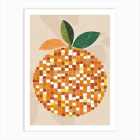 Mosaic Orange 3 Art Print