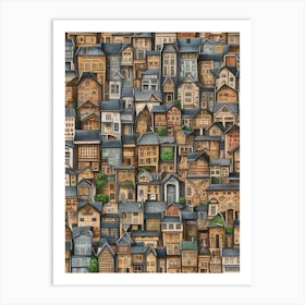 Japanese Houses Art Print