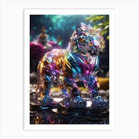 Rainbow Tiger Art Print