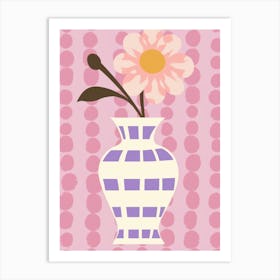Lavender Flower Vase 3 Art Print