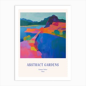 Colourful Gardens Summer Palace China 2 Blue Poster Art Print