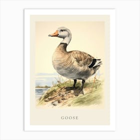Beatrix Potter Inspired  Animal Watercolour Goose 1 Art Print