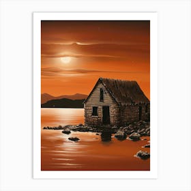 Sunset By The Lake 11 Art Print