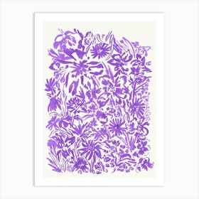 Purple Full Flowers Art Print