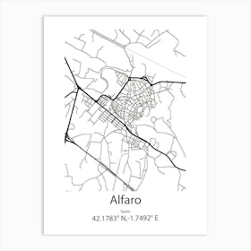 Alfaro,Spain Minimalist Map Art Print