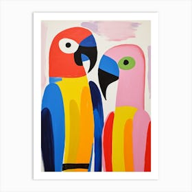 Colourful Kids Animal Art Macaw 2 Art Print