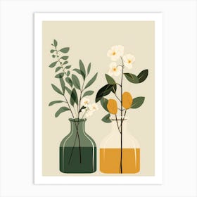 Vases With Flowers Art Print