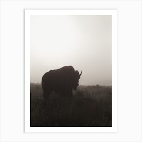 Bison Silhouette Art Print