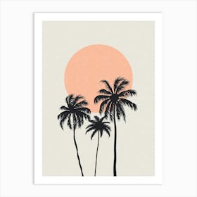 Minimalist Palm Tree Print Art Print