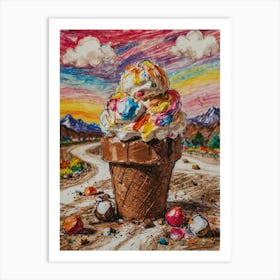 Ice Cream Cone 75 Art Print