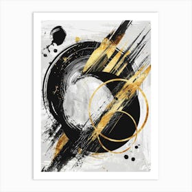 Abstract Black And Gold Canvas Print 15 Art Print