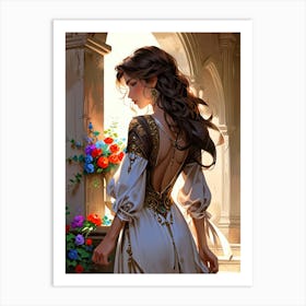 Lady In A Dress Art Print