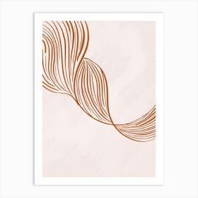 Abstract Wavy Line Drawing Art Print