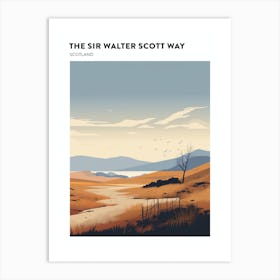 The Sir Walter Scott Way Scotland 1 Hiking Trail Landscape Poster Art Print