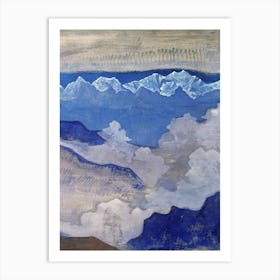 Clouds And Mountains Art Print