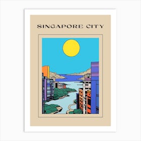 Minimal Design Style Of Singapore City, Singapore 2 Poster Art Print