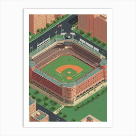 Fenway Park United States Travel Illustration 1 Art Print