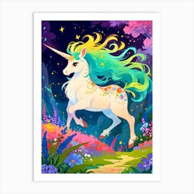 Unicorn In The Forest 23 Art Print