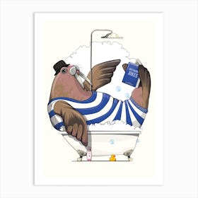 Sea Life Walrus Art Print