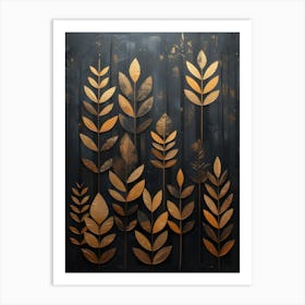 Gold Leaves Art Print