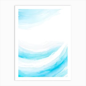 Blue Ocean Wave Watercolor Vertical Composition 48 Art Print