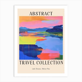 Abstract Travel Collection Poster Lake Titicaca Bolivia Peru 2 Art Print