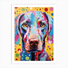 Weimaraner Pop Art Paint 4 Art Print