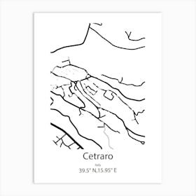 Cetraro,Italy Minimalist Map Póster