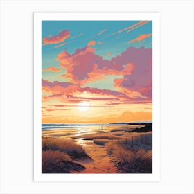 A Painting Of Camber Sands East Sussex 3 Art Print