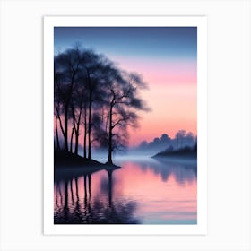 Sunset On The Lake Art Print