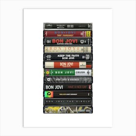 Bon Jovi - Albums - Cassette Print Art Print