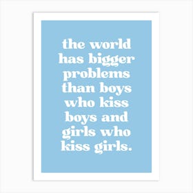 Boys Kiss Boys Pride Art Print