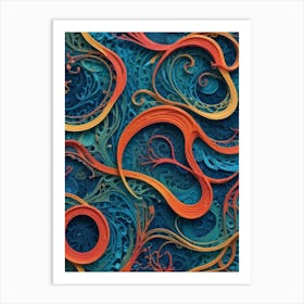 Abstract Swirls Art Print