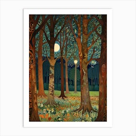 William Morris Forest At Night 10 Art Print