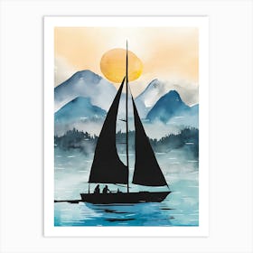 Sailboat On The Water 3 Art Print