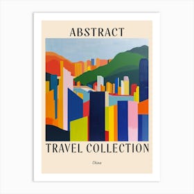 Abstract Travel Collection Poster China 1 Art Print